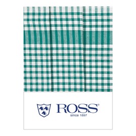 Ross Pack of 3 Cotton Tea Towels Farmer's Check Green 50 x 70 cm