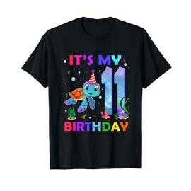 Its My 11th Birthday Sea Turtle 11 Year Old Ocean T-Shirt