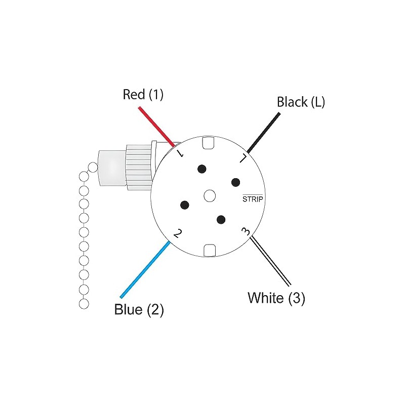 ZE-208S E89885 ZH Pull Chain Ceiling Fan Switch Repair Kit
