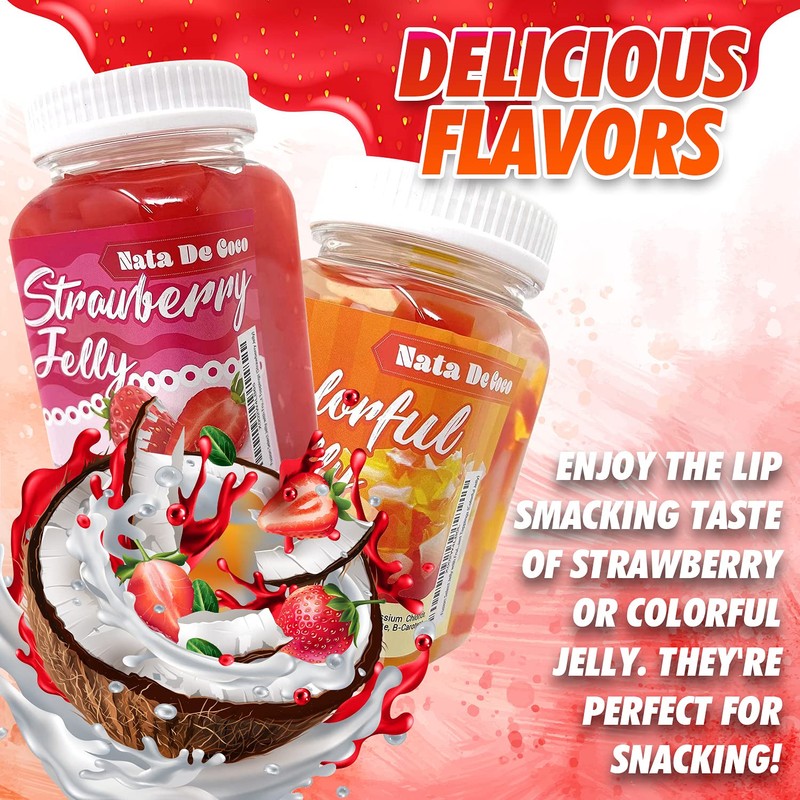 Fusion Select Strawberry Jelly - Fruity Coconut Gel Snacks &