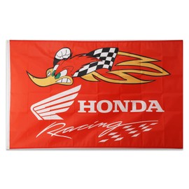 Racing Car Decor Flag for Honda Banner 3 ft x 5 ft Polyester with 2 Brass Grommets Vivid Color HD Printing Exhibition, Racing, Car Fans, Porch, Garage Decoration