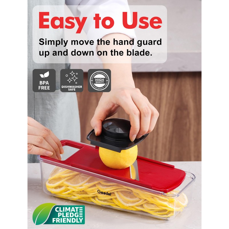 Geedel Professional Mandoline Slicer for Kitchen, Multi Purpose Vegetable Slicer
