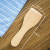 DOITOOL 4pcs Small Beech Butter Spatulas Non- Stick Wooden Turner