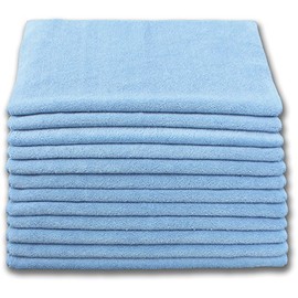 Direct Mop Sales, Inc. Professional 16x16 Inch Microfiber Cleaning Cloths - Blue Case of 204-300 GSM Terry Cloth - Ideal for Dusting and General Cleaning