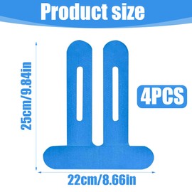 IKOPFLN Pack of 4 Blue Kinesiology Tape, Knee Kinesiology Tape, Pre-Cut for Knee Protection during Sports, Taping, Kinesiology Tape - Blue, a