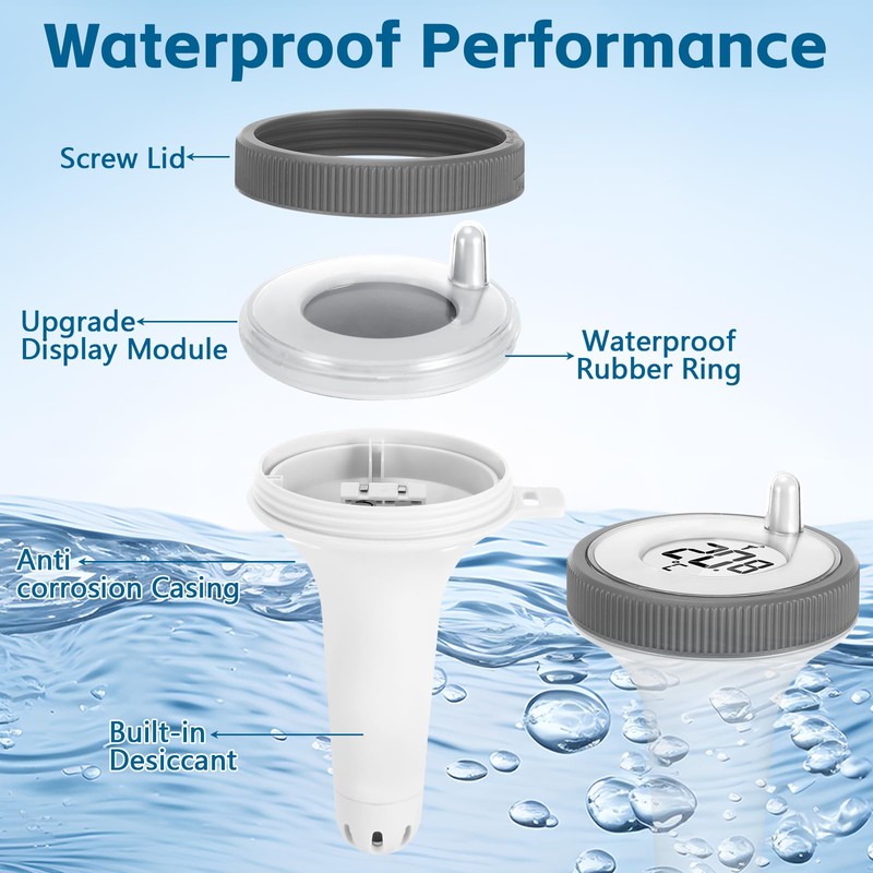 Pool Thermometer Wireless Pool Thermometer Floating Thermometer Digital for Pool