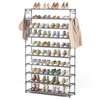 LANTEFUL 10 Tiers Shoe Rack 50 Pairs Large Capacity Tall