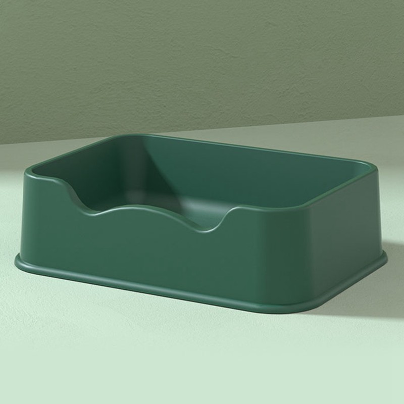 Cat Litter Pan Square Large Capacity Cat Litter Basin Spatter