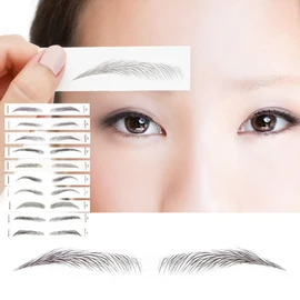 AQUADOLL mdh011-C-BK Eyebrow Art Makeup Stickers, Tint, Petit Pla, Eyebrow Stickers, Set of 15, Japanese Planning, Our Original Eyebrow Art Makeup, Will Not Fade, Eyebrow Tattoos, Eyebrow Tattoos, Women, Men, C. Feminine Arch, BK. Soft Black