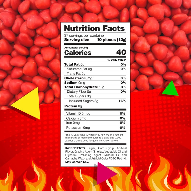 Cinnamon Hearts | 1 Pound Bag | Spicy Cinnamon Candy