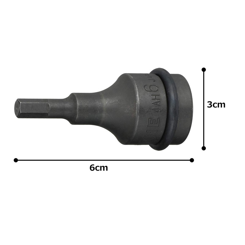 Tone HP4AH-06 Hexagon Socket for Impact, 0.5 inch (12.7 mm)