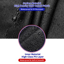 Topcover Fire Pit Cover,600D Waterproof Fire Table Cover Round for 36inch Patio Firepit, Outdoor Round Fireplace Cover - 36" D x 18" H