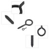 DYWISHKEY 240PCS 12 Sizes Black Zinc Plated Steel Eye Bolts