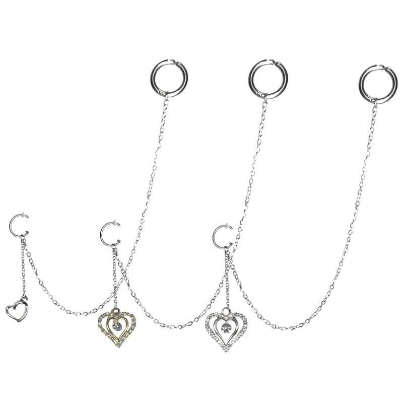 No Holes Needed, Chain Piercing, Chain, Earrings, Fake, Fake, Mouth