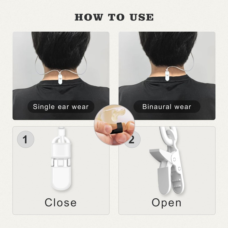 Hearing Aid Clips Anti-Lost, Hearing Protection Accessories for Adults &