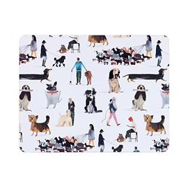 Maxwell & Williams GI0321 4-Piece Square MDF Placemat, 34 x 26.5 cm - Best Furry Friends Range - Dog Motif - Gift Box