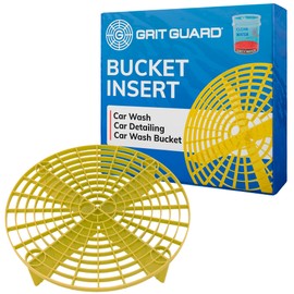 Grit Guard Yellow Bucket Insert - 10" Diameter Car Wash Bucket Dirt Trap for Car Washing, Detailing Compatible with 3.5, 4, 5 and 6 Gallon Buckets