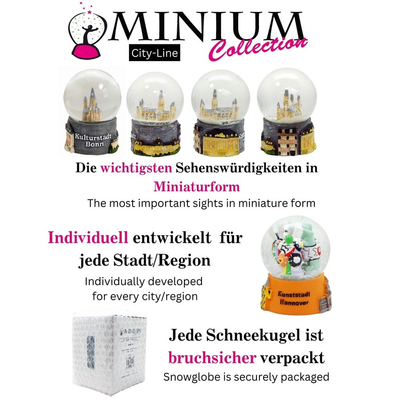 Souvenir Snow Globe Mountain Country Castle Castle 65 mm Diameter