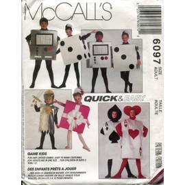 McCall's Pattern 6097 Adults' Game Costumes (Hip 32-48)