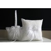 Alex Emotions White Flower Girl Basket & Ring Bearer Pillow