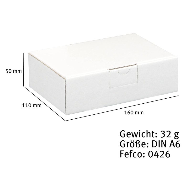 50 Maxi Letter Boxes 160 x 110 x 50 mm