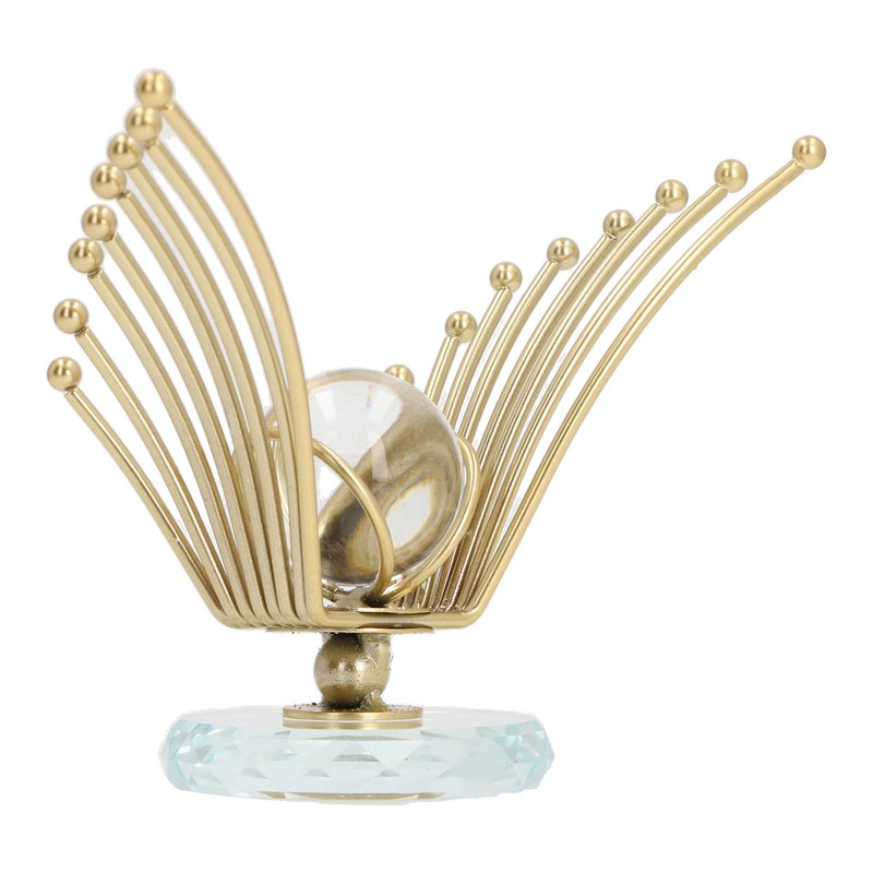 Flying Eagle Statue Modern Abstract Metal Eagle Crystal Ball Figurine