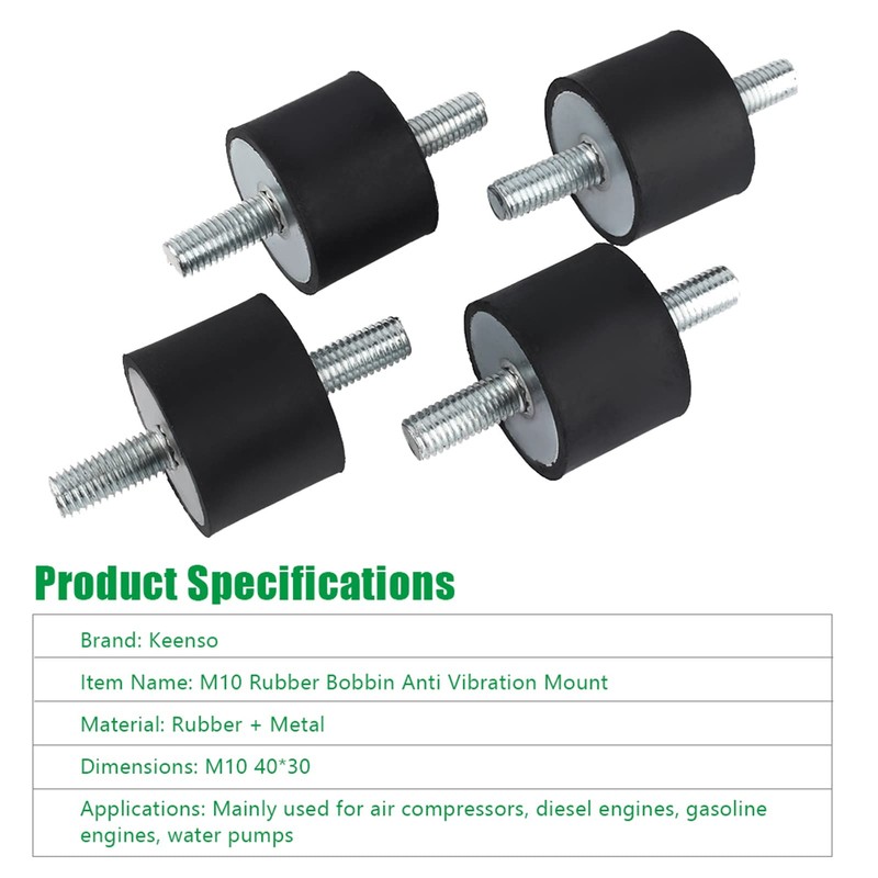 M10 40 x 30 Gas Shock Absorber Rubber Engine Mounts