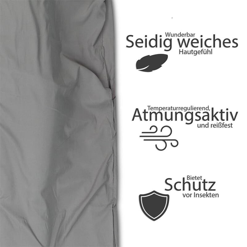 Smooth Silky Sleeping Bag Liner for Camping Hiking Hostel Travel