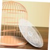 NOLITOY 2Pcs Bird Cage Tray Transparent Durable Plastic Poop Holder