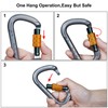 Climbing Carabiners, Auto Locking Carabiner Clips Heavy Duty for Rock