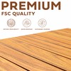 Melino Wooden Folding Outdoor Side Table 18x16x16 in, FSC Certified