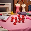 50pcs/Pack Red Resin Colored Shirt Pearl Buttons，Hand Sewn Button， for