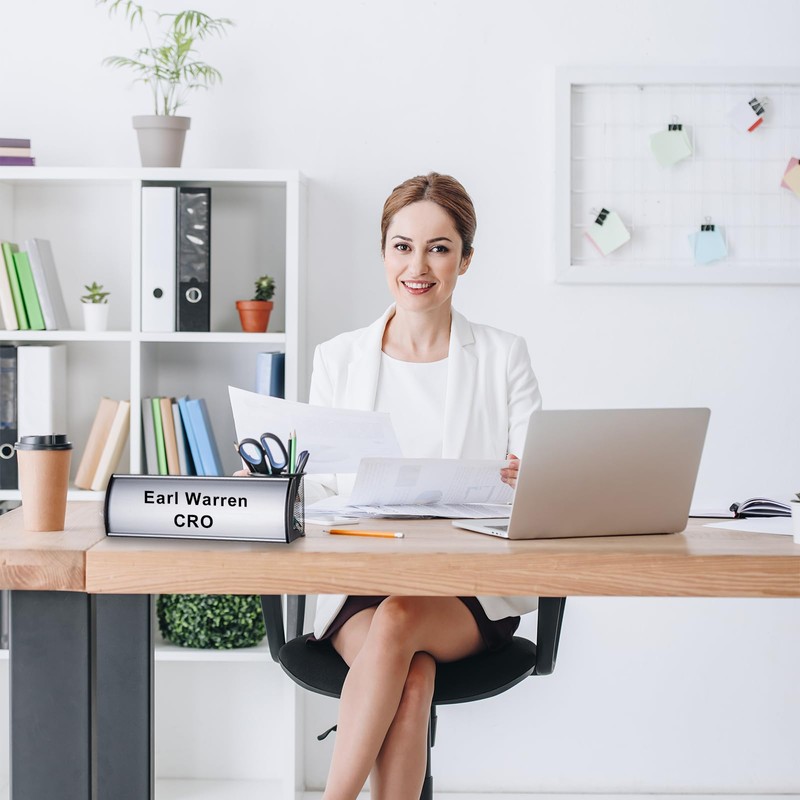 Name Plate for Desk 5 Pack 2.36"x10", Aluminum Office Name
