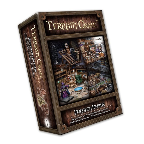 Mantic Games Terrain Crate - Dungeon Depths Large Size Set | Highly-Detailed 3D Miniatures | Pre-Assembled Scenery Tabletop Game Accessory for Wargames, Board Games and RPGs | Made by Mantic Games