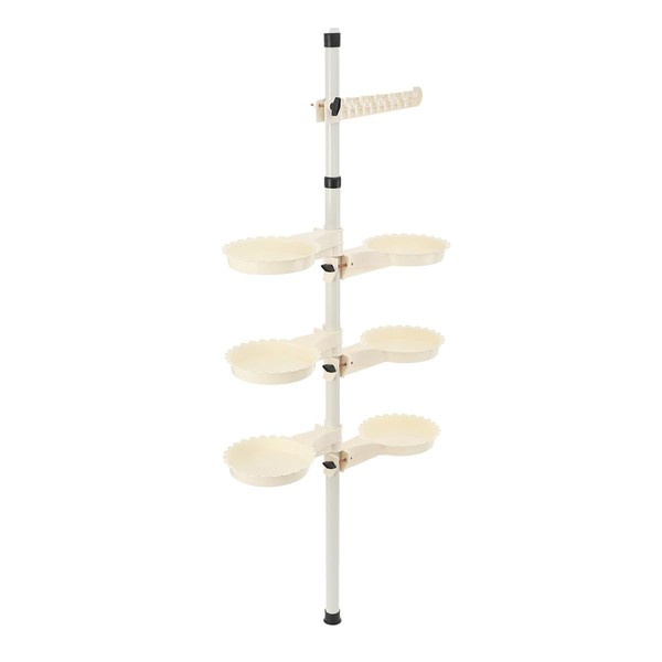 Lfhelper Plant Stand Tension Rod Shelf Window Plants Hanger, Adjustable