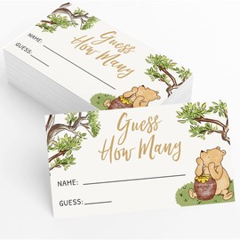 Baby Shower Guess How Many Game Set of 30, Party Supplies - Classic Pooh Collection (How Many Game)