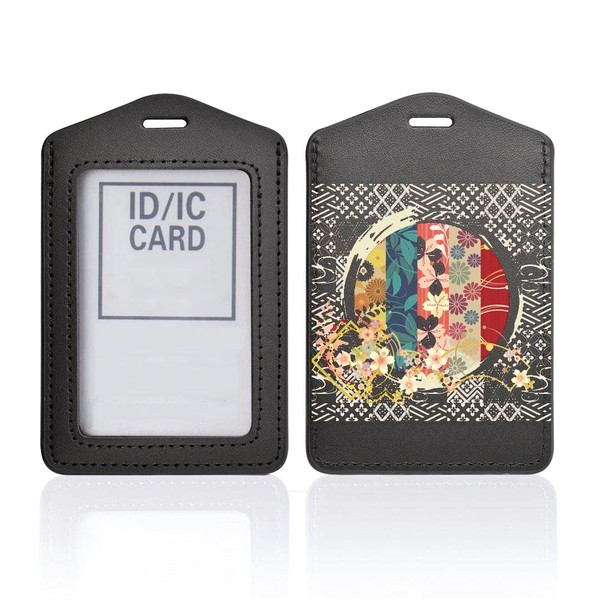 015813 Passcase, Commuter Holder, IC ID Card Holder, Black, Neck