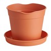 Clever Pots Easy Release Saucers, Earthenware, Terracotta, Medium/Large, 40 Units(8