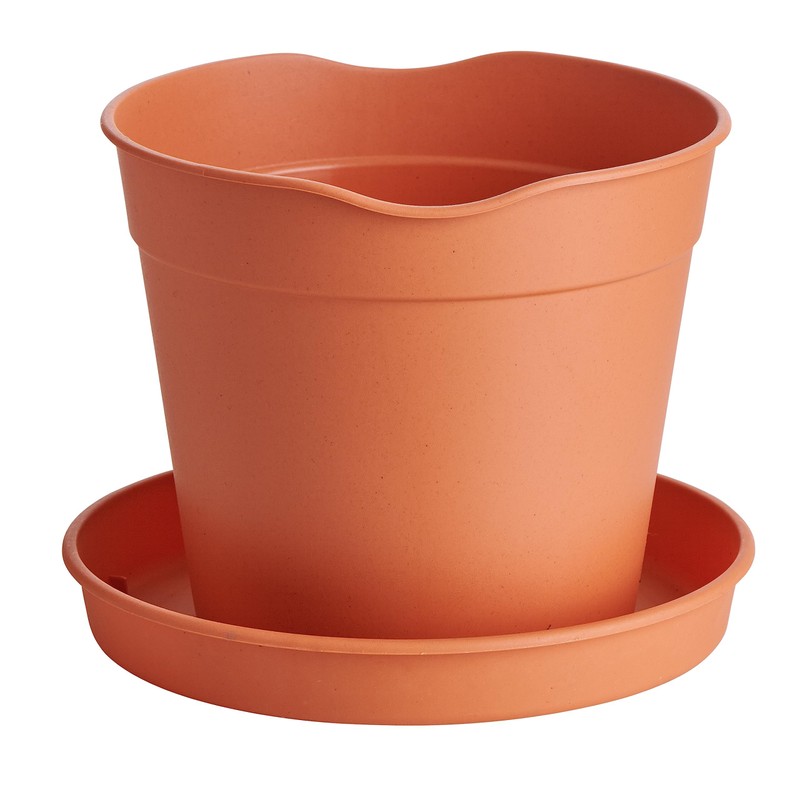 Clever Pots Easy Release Saucers, Earthenware, Terracotta, Medium/Large, 40 Units(8