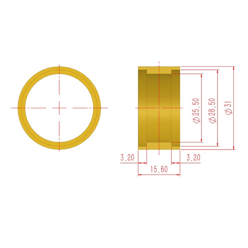 TCRC 4PCS Brass Internal Beadlock Ring Clamp Ring 100g Fit