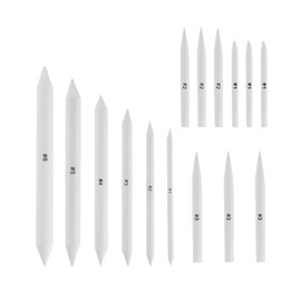 Xiaomoyu 15 Piece Paper Wiper Set, Paper Wiper Pencil for Drawing, Blinding Stumps and Tortillions Set, for Sketch, Art, Drawing, Artist, Crafts, Sandpaper, Extension Tool