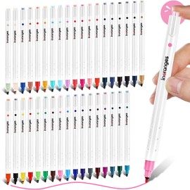 Dunzoom 36 Pcs Click Washable Markers with Retractable Tips 36 Colors Click Highlighters Coloring Retractable Markers Bulk for kids Arts and Crafts School Classroom Office Supplies