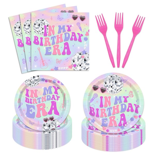 96Pcs In My Birthday Era Party Supplies Friendship Party Tableware