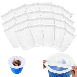 ISparbox Swimming Pool Skimmer Socks, Pack of 30 Skimmer Pool Filter Socks, Skimmer Basket Socks, Net for Most Swimming Pool Pumps, Protect Your Filter Effectively