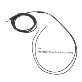 Tofficu 1PC TPE Earphone Repair Cable Oxygen Copper Core Replacement Wire for DIY Headphone Upgrades Durable and Convenient Black Headset Line