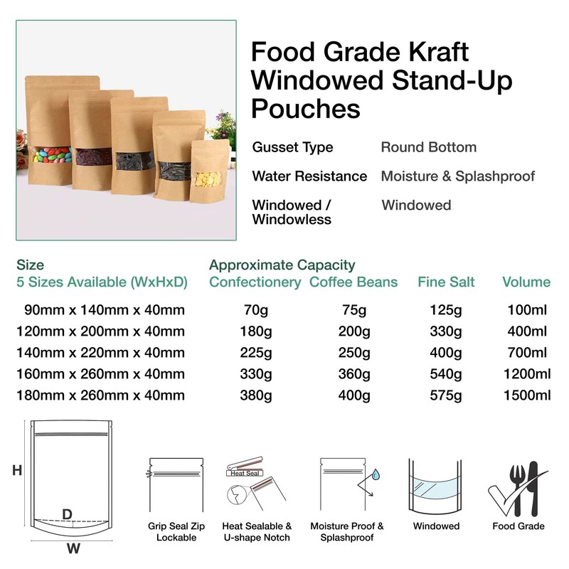 Evergreen Goods Reusable Ziplock Bags with Window 90 x 140
