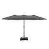 MFSTUDIO 15ft Double Sided Patio Umbrella with Base Included, Outdoor