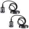 Sevenpers Ceiling Pendant Light Fitting, E27 Vintage Pendant Set in