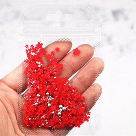 4 Bags Flower Nail Charms 3D Mini Gold Silver Glass Ball Charms for Nails Design Nail Floral Flat Back DIY Nail Art Decoration for Women Girls Nails Art Supplies Accessories