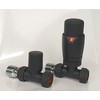 Oslo Black Straight Designer TRV Thermostatic Radiator & Towel Rail